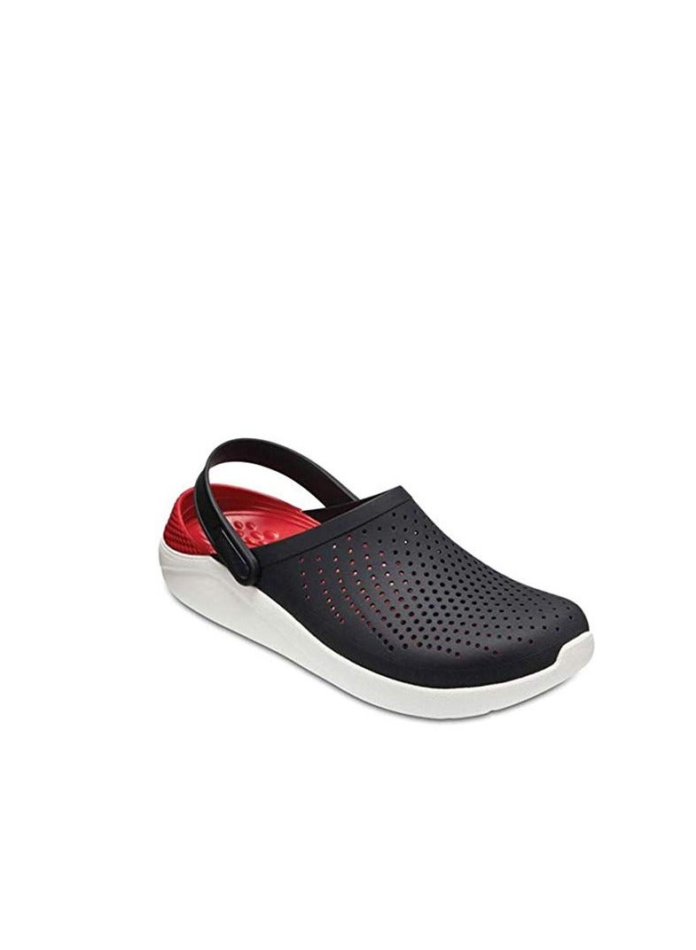 Medical Clog Slipper For Unisex Black And Red 