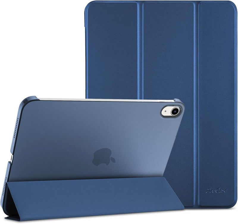 Procases For Ipad A16 11Th Generation 11 Inch 2025/ Ipad 10Th Generation 10.9 Inch 2022 Case, Slim Smart Cover With Translucent Hard Shell Back, Supports Touch Id, Auto Wake/Sleep -Navy - Image 1