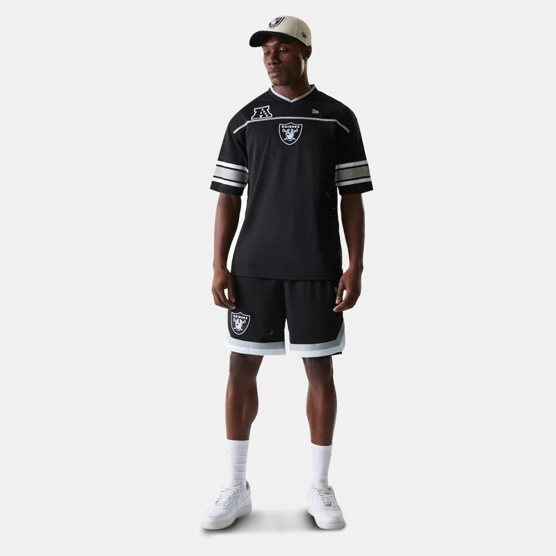 NEW ERA Black Men's NFL Las Vegas Raiders Mesh Shorts for Men | Best Price UAE