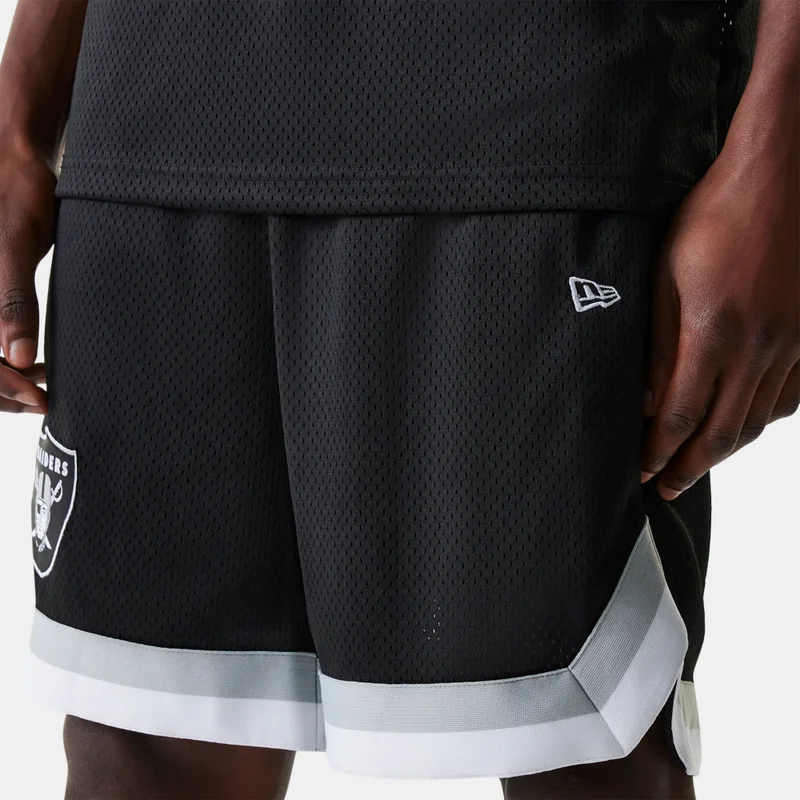 NEW ERA Black Men's NFL Las Vegas Raiders Mesh Shorts for Men | Best Price UAE