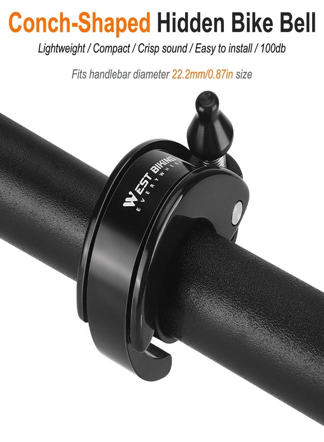 SONZUIA Hidden Conch Bike Bell, Classic Bicycle Bell Mountain Bike Bells for Adults, 100dB Loud Crisp Clear for 22.2mm/0.78in Bike Handlebars - Image 2