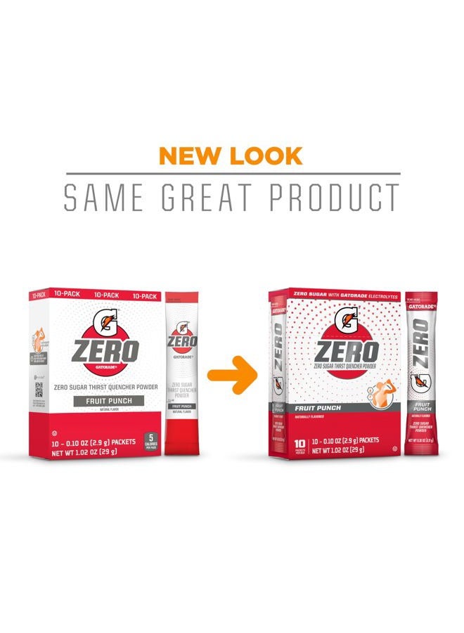 Gatorade بودرة جي زيرو، نكهة فواكه، عبوات 0.10 أونصة، تصنع 20 أونصة (120 عبوة) - Image 2
