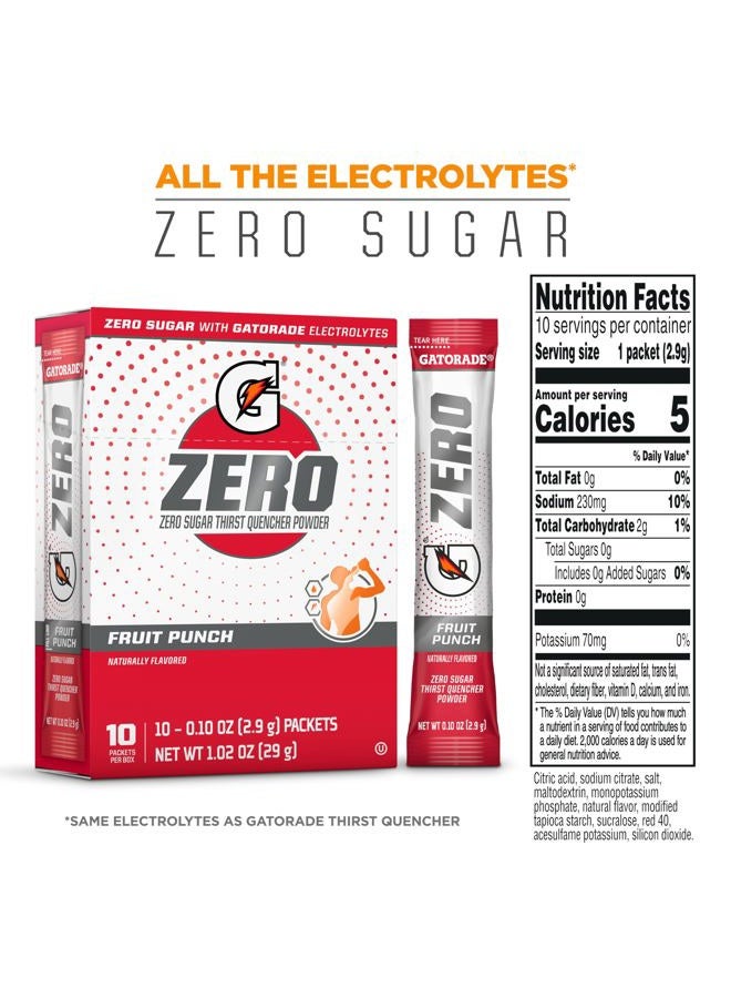 Gatorade بودرة جي زيرو، نكهة فواكه، عبوات 0.10 أونصة، تصنع 20 أونصة (120 عبوة) - Image 5