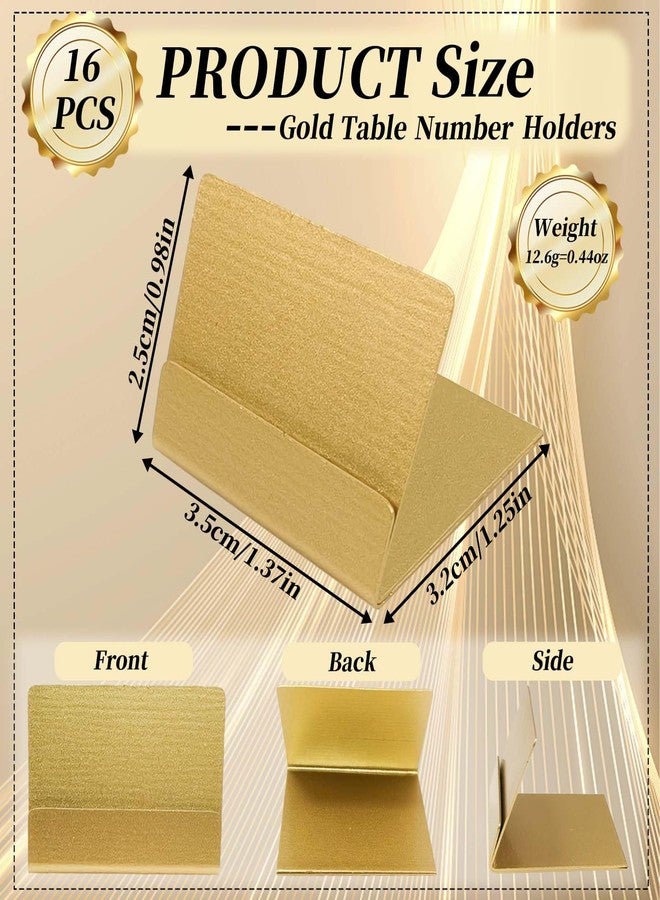Tinsow 16 Elegant Gold Table Number Holders, Perfect Metal Place Card Stands and Picture Frame Display for Wedding Reception, Anniversary, Birthday Party Decorations - Image 2