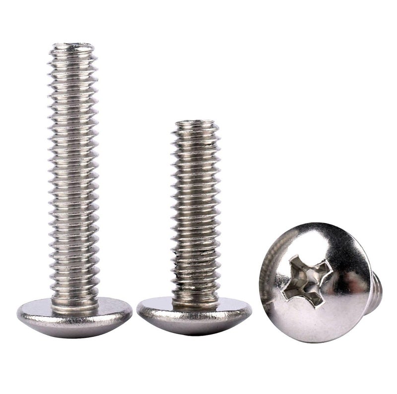 KOSJETHAS Store 1/4-20 x 1/2" Truss Head Phillips Machine Screws, 304 Stainless Steel 18-8, UNC Full Machine Thread, Bright Finish, Quantity 20Pcs - Image 4