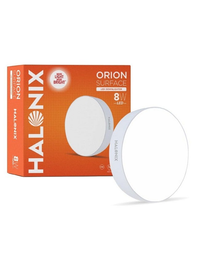 Halonix هالونيكس 8 واط أبيض أوريون دائري بدون حواف ضوء سقف LED | ضوء سقف LED للمنزل والمتجر والمكتب | عبوة من 1، أبيض. - Image 1