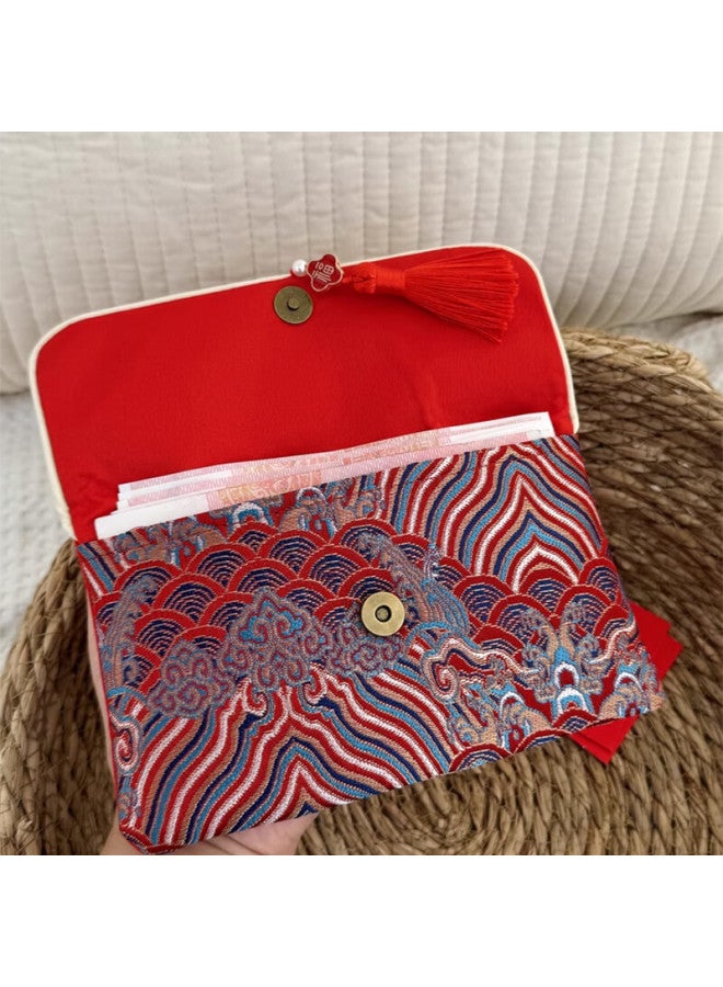 Jiayan Blessing Yuan Fabric Red Envelope Bag For Birthday Celebration, Housewarming, And Gift Giving - Image 2