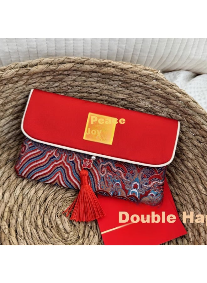 Jiayan Blessing Yuan Fabric Red Envelope Bag For Birthday Celebration, Housewarming, And Gift Giving - Image 3