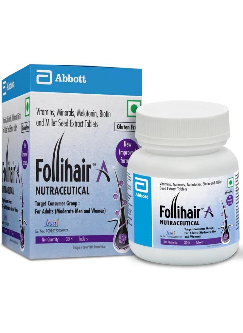 فوليهير عبوة مغذيات جديدة مكونة من 30 ن للشعر أقراص 30 ن للشعر زجاجة - Image 1