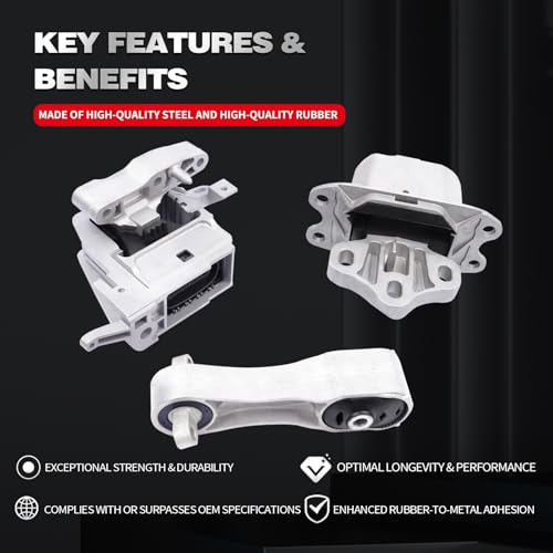 YBDDZH Engine Motor & Transmission Mount Compatible with Mini 2014-2022 Cooper & 2016-2022 Cooper Clubman & 2014-2023 Cooper Countryman 1.5L 2.0L,2016-2022 X1 & 2018-2023 X2 & 2020-2023 228I M235I 2.0L 3PCS - Image 4