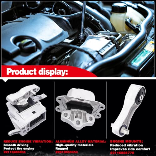 YBDDZH Engine Motor & Transmission Mount Compatible with Mini 2014-2022 Cooper & 2016-2022 Cooper Clubman & 2014-2023 Cooper Countryman 1.5L 2.0L,2016-2022 X1 & 2018-2023 X2 & 2020-2023 228I M235I 2.0L 3PCS - Image 3