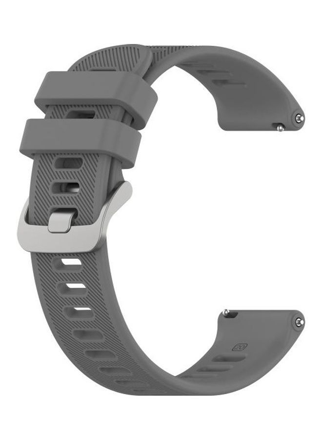 NIBEMINENT Twill Silicone Replacement Strap Watchband For Garmin Forerunner 158/55 Dark Grey - Image 1