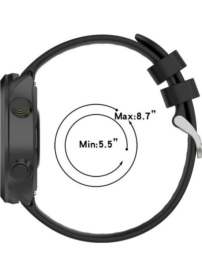 NIBEMINENT Twill Silicone Replacement Strap Watchband For Garmin Forerunner 158/55 Dark Grey - Image 5