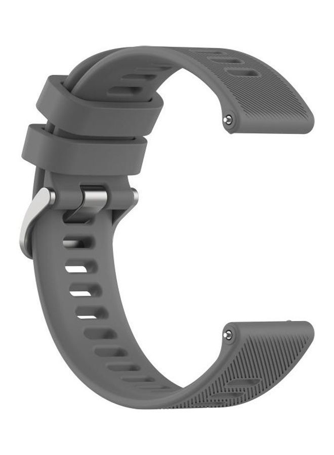 NIBEMINENT Twill Silicone Replacement Strap Watchband For Garmin Forerunner 158/55 Dark Grey - Image 2