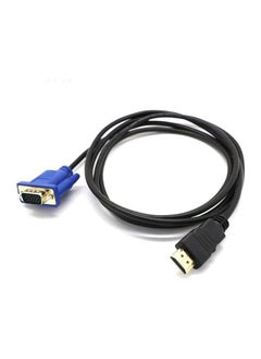 Generic HDMI to VGA HD Adapter Cable, USB Type D Male Audio Cable, Video Adapter Cable for HD TV, Monitor, Computer, Laptop, 1.5m 