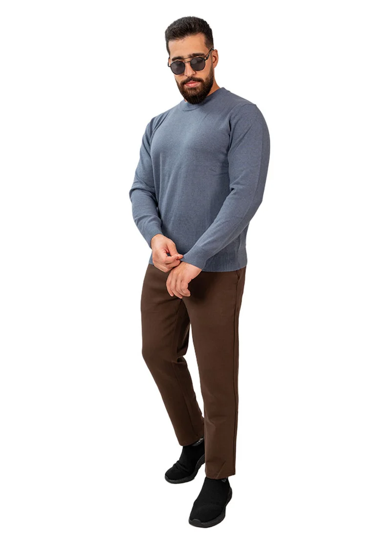 GIORDANO Men’s Mock Neck Jersey Knit Relaxed Fit Sweater