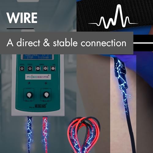 dr pt Physiogears Tens 2 Channel Tens Machine Accessories Combo Kit with a set 2 Wires, 4 Pads and 1 Velacro Physiotherapy Device pain Relief - Image 4