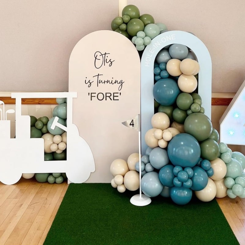 Beaumode Golf Blue and Green Balloon Arch Kit for Hole In One Birthday Masters Golf Party Fore Par-Tee Baby Shower Party Decoration (Blue Green) - Image 2