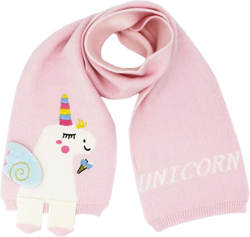 Newfancy Kids Girls Boys Winter Cute Unicorn Scarf Shawl Warm Soft Cozy Fashion Knit Neck Warmer Scarfs Toddler - Image 1