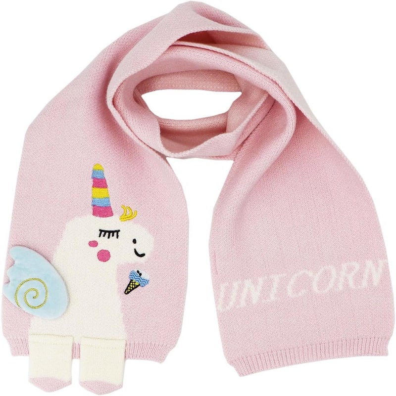 Newfancy Kids Girls Boys Winter Cute Unicorn Scarf Shawl Warm Soft Cozy Fashion Knit Neck Warmer Scarfs Toddler - Image 2