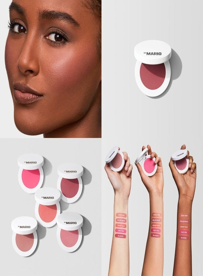 MAKEUP BY MARIO Soft Pop Powder Blush 4.4g – Shade Wildberry - Deep Berry, Buildable, Silky-Smooth, Natural Flush Finish - Image 2
