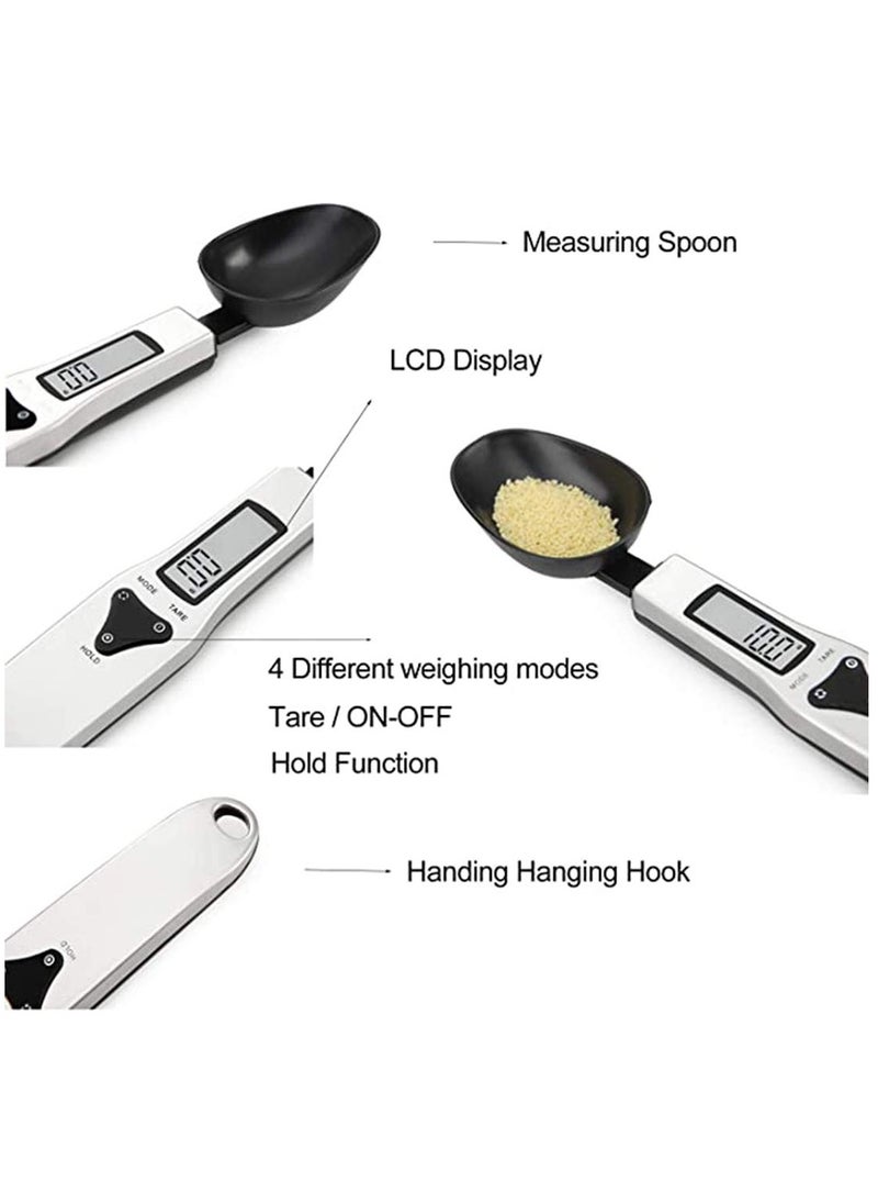 SYOSI - Kitchen Scale Spoon Gram Measuring 500g/01g Lovely Digital Weight Milligram Scoop Grams Electronic Cup for Portioning Tea Flour Spices Medicine - Image 1