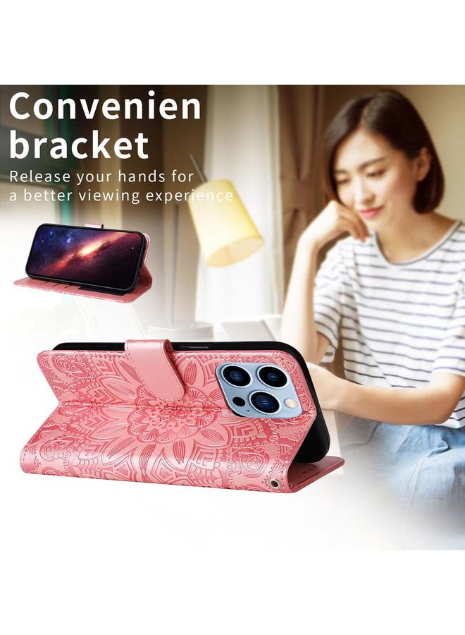 erorex Case For vivo V50 Lite 4G / 5G Embossed Sunflower Leather Phone Case - Image 4