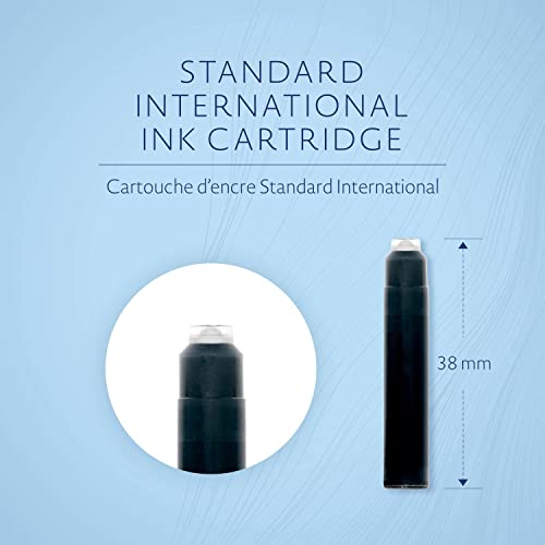 Waterman Fountain Pen Ink Cartridges, Short 'International', Intense Black, 6 Count - Image 3