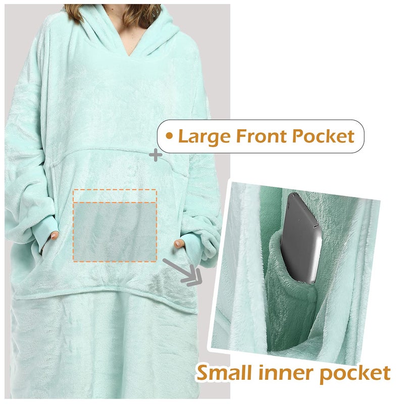 Catalonia Catalonia Full Body Oversized Blanket Hoodie Sweatshirt  Extra Long Wearable Fleece Pullover  Gift for Adult Men Women Wife Girlfriend  - Image 3