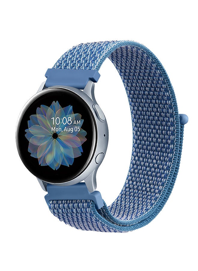 O Ozone Nylon Strap Compatible With Samsung Galaxy Watch 3 45mm / Galaxy Watch 46mm / Gear S3 Frontier / Classic / Watch GT 2 46mm Bands 22mm Soft Nylon Replacement Wristband for Women-Cape cod blue - Image 1