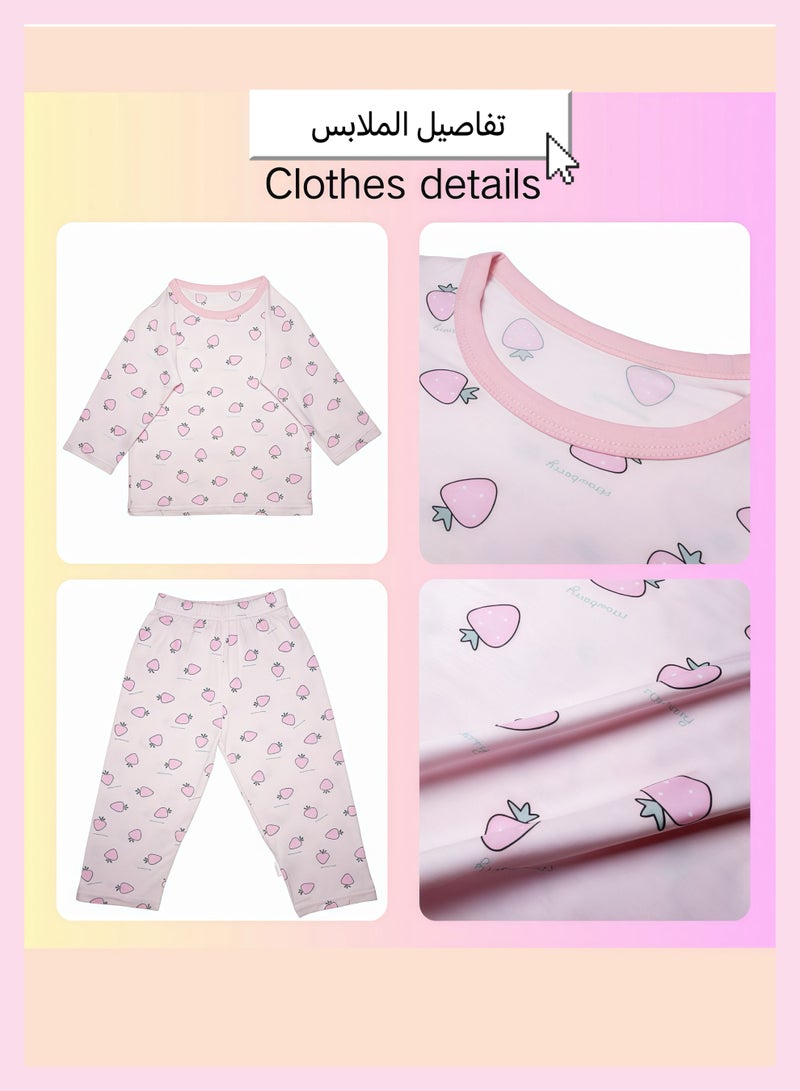 Summer ice - silk thin - section sleepwear for girls, cartoon five - quarter - sleeved air - conditioned clothing, children's home clothing sets  - Image 2