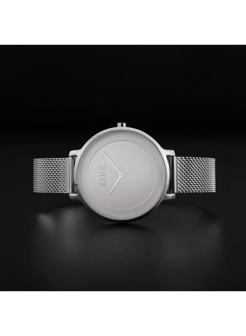 زنك ساعة زنك للنساء من الفولاذ المقاوم للصدأ الفضية | الموديل ZK129L1MS-16 - Image 5