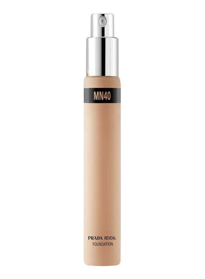 PRADA Reveal Skin Optimizing Foundation Refill 30ml – MN40 Long-Wear Natural Finish Refillable Foundation - Image 1