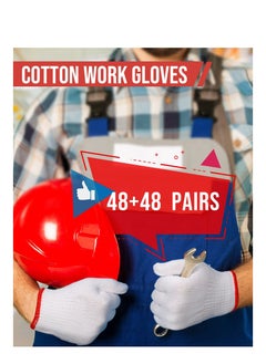 Y&D 6 Pairs Hand Working Gloves Safety Grip Protection Work Men Women BBQ Thicker Industry Knitted Cut Repair Durable String Knit Light Weight for Thick Cotton  - Image 4