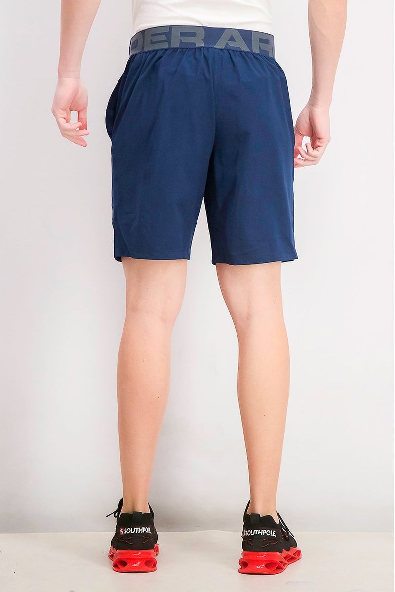 UNDER ARMOUR Men Comfort Fit Printed Logo Shorts, Navy - Image 2