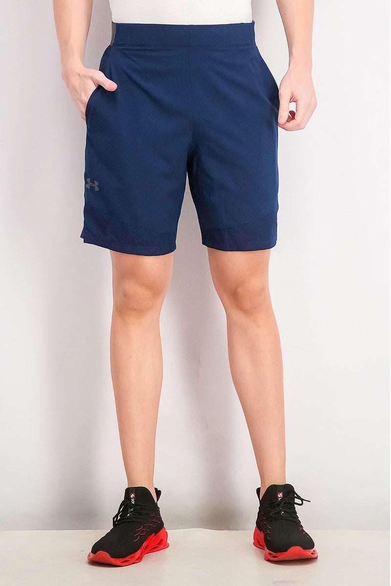 UNDER ARMOUR Men Comfort Fit Printed Logo Shorts, Navy - Image 1