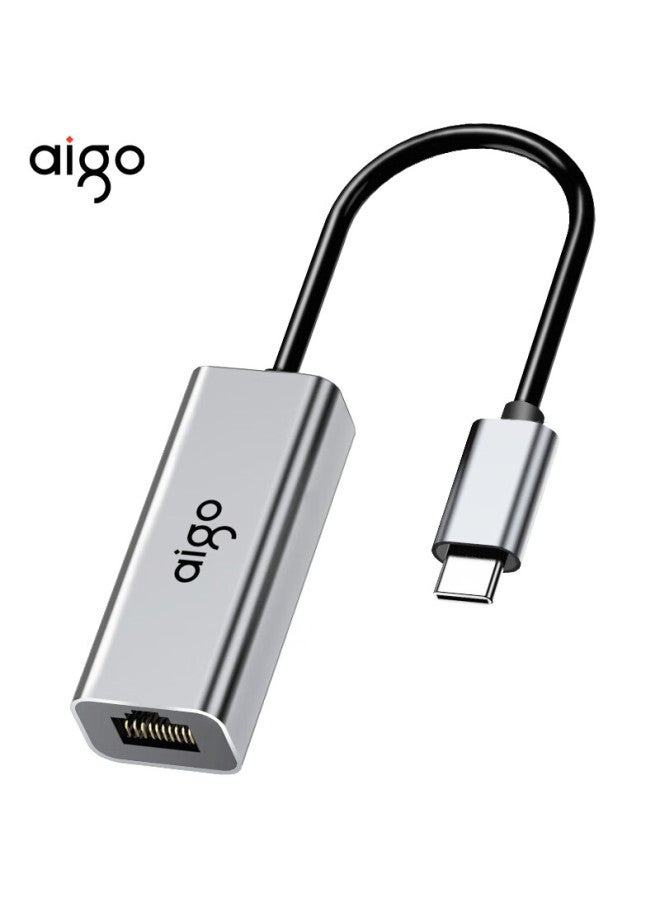 aigo Type-C To Rj45 Ethernet Adapter, 100Mbps Wired Network Card, Network Cable Converter, Laptop Docking Station, Compatible With Lenovo, Xiaomi, Huawei, Apple, Expansion Dock R01C (Metal) - Image 5