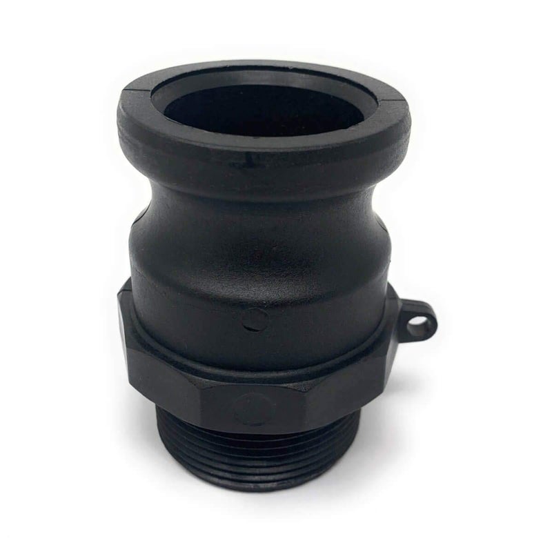 Gloxco Polypropylene Type F Cam and Groove Fitting, 1-1/2" Male Camlock Adapter x 1-1/2" Male NPT (CAM-15-F-PP) - Image 1