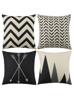 KASTWAVE Throw Pillow Covers, Modern Pattern Linen Square Pillow Cushion Case for Sofa Couch Bed Home Outdoor Car  - Image 1