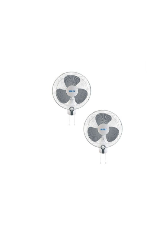 MODI MODI 3 Speed Wall Fan 45w White 2 Set  - Image 1