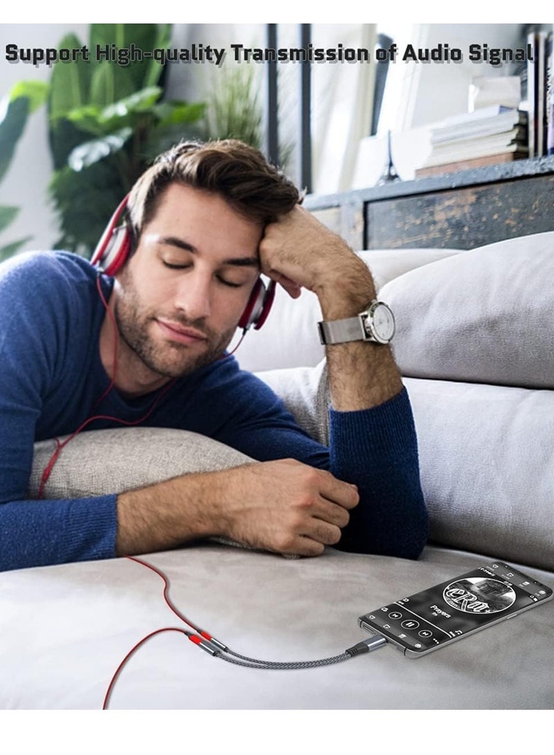 ELTRAZONE Type-C to 3.5mm Aux Headphone and Charge Converter | Audio Adapter for Smartphones, Tablets, Laptops | Dual Charging & Audio Output | Compatible with USB-C Devices - Image 2