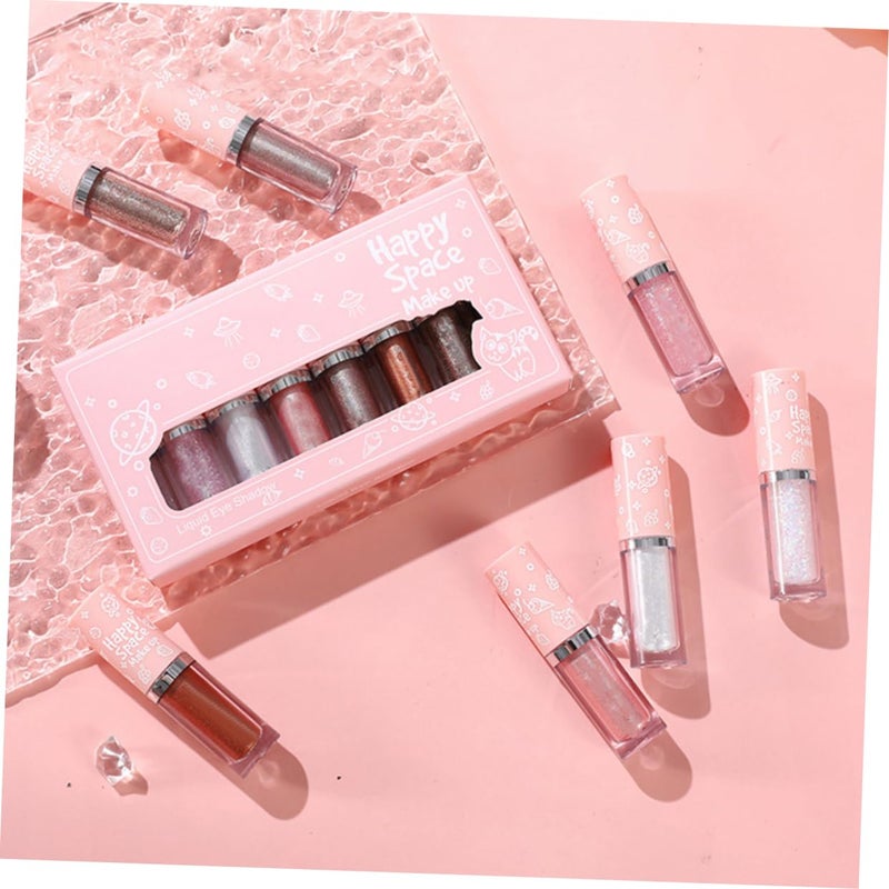 8Pcs Liquid Glitter Eyeshadow Set Highlighter Pencil for Women Waterproof and Long-Lasting Eye Makeup for Parties and Daily Use - Image 5