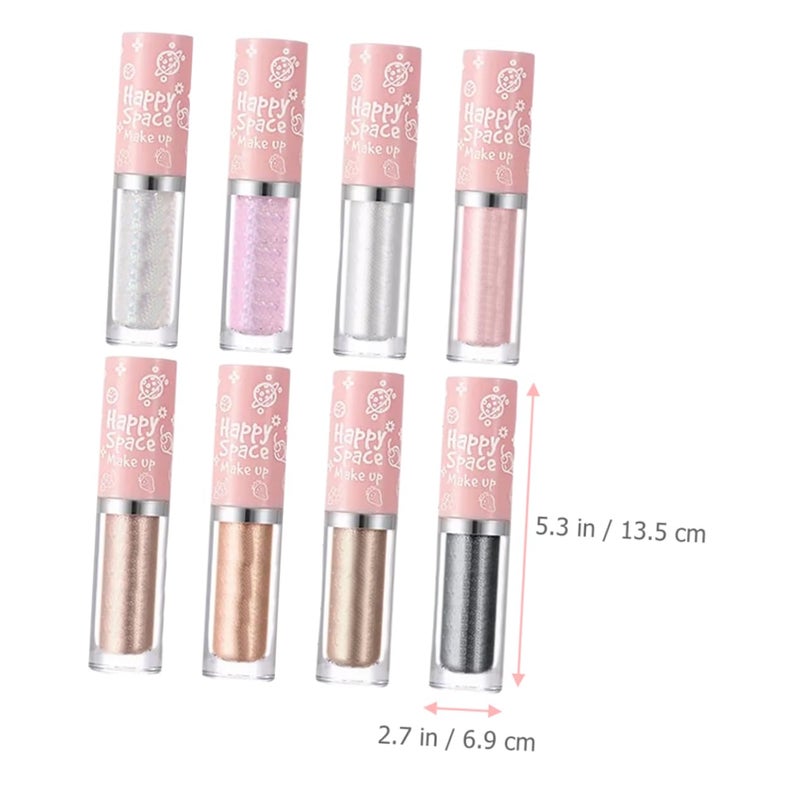 8Pcs Liquid Glitter Eyeshadow Set Highlighter Pencil for Women Waterproof and Long-Lasting Eye Makeup for Parties and Daily Use - Image 2