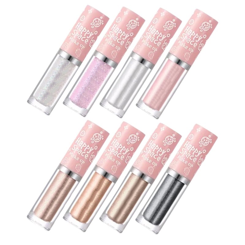8Pcs Liquid Glitter Eyeshadow Set Highlighter Pencil for Women Waterproof and Long-Lasting Eye Makeup for Parties and Daily Use - Image 1