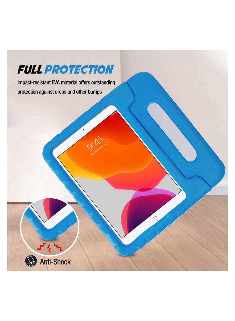 Procases Kids Case for iPad 10.2 inch 9th 2021/ 8th 2020/ 7th 2019/ iPad Air 10.5" 2019/ iPad Pro 10.5, Shockproof Convertible Handle Stand Cover Light Weight Kids Friendly Case for iPad 9/8/7 -Blue - Image 3