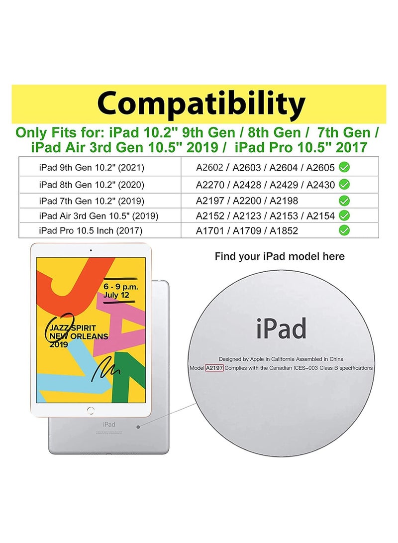 Procases Kids Case for iPad 10.2 inch 9th 2021/ 8th 2020/ 7th 2019/ iPad Air 10.5" 2019/ iPad Pro 10.5, Shockproof Convertible Handle Stand Cover Light Weight Kids Friendly Case for iPad 9/8/7 -Blue - Image 2