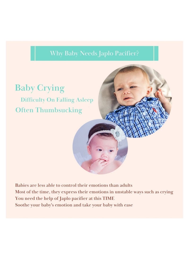 Japlo Forest Soother with Cover Easy Clean BPA Free Pacifier. Orthodontic (REC)