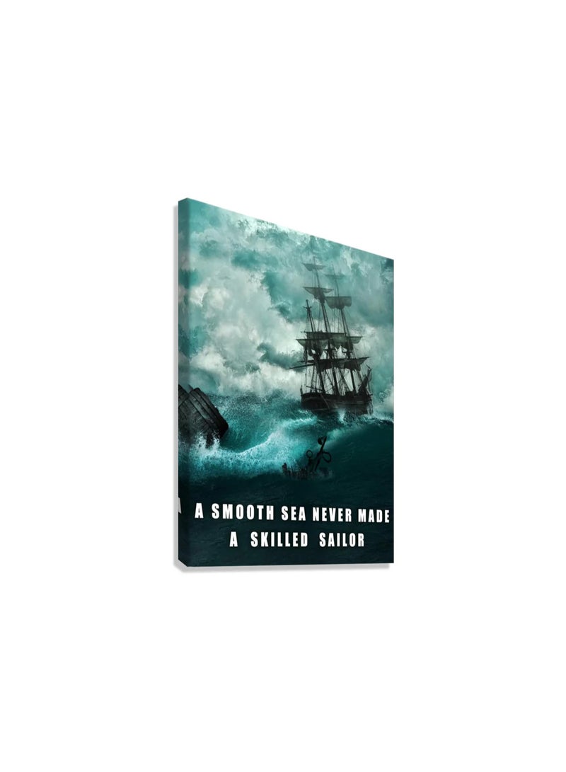ملصق تحفيزي   a smooth sea never made a skilled sailor من تي إن إيسينشال - Image 4
