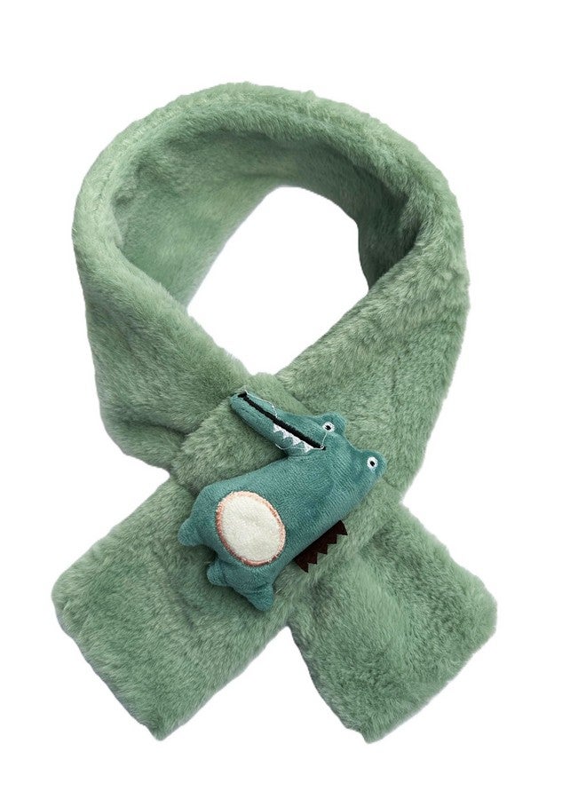 Alexvyan Alexvyan Kids unisex muffler Collar scarf neck warmer wraparound for baby boy and baby girls, soft fur fleece Scarves (Green)  - Image 4