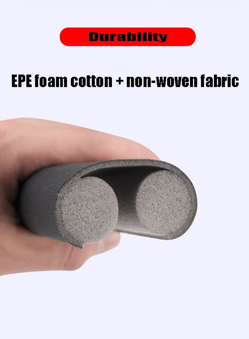 Door Draft Stopper, Gap Seal Strip, Double Foam Door Blocker, Noise Wind Dust Blocker, Adjustable Door Draft Seal, Weather Stripping for Doors & Windows, Soundproof Draft Guard Home Use(Brown) - Image 5